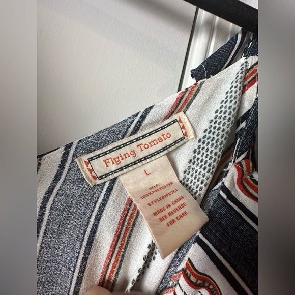 Flying Tomato Ruffle Wide Leg Jumpsuit Size L - Picture 4 of 4